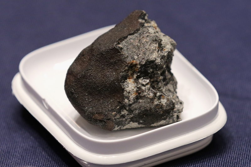 Smithsonian Institute’s piece of the Chelyabinsk meteorite.
